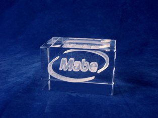 Publicidad Cristal 3D Láser